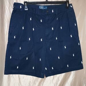 Ralph Lauren Polo Tyler Pleated  Logo Shorts Men's size 38